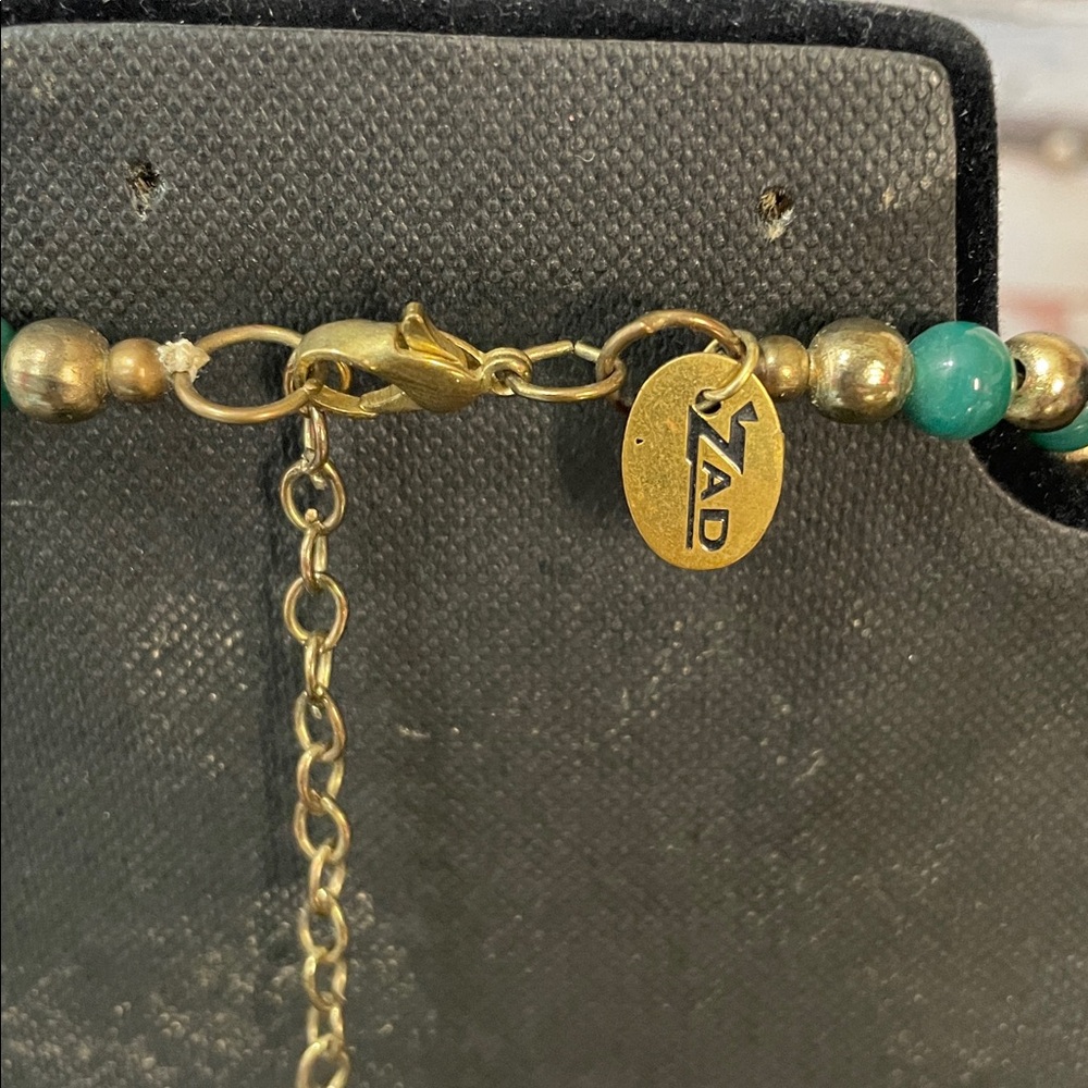 ZAD Turquoise and Yellow Beaded Necklace - Picture 5 of 7